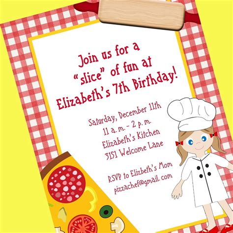 Pizza Party Invitations | Pizza party invitations, Party invite