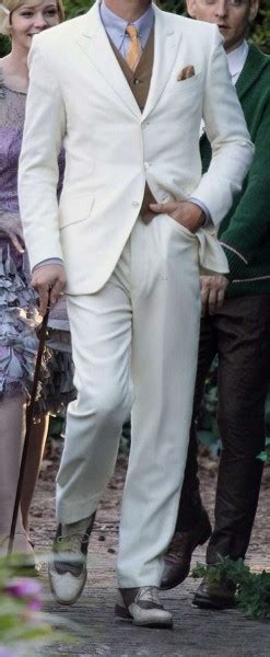 The Great Gatsby Suit Off White Leonardo Dicaprio Suit For Mens