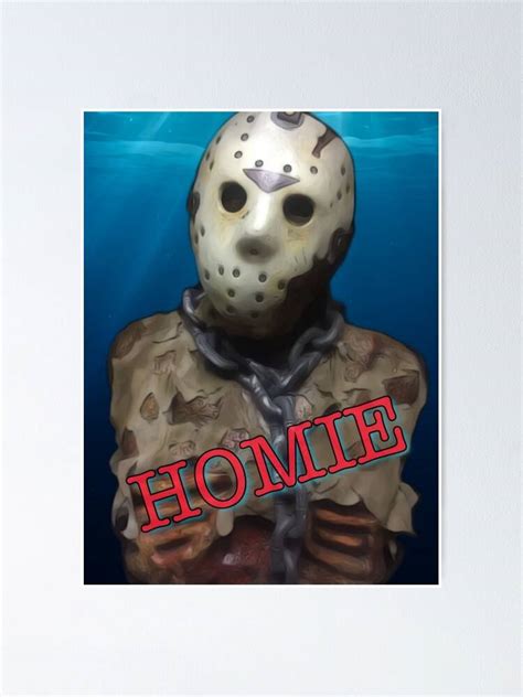 Jason Is My Homie F Friday The Th Jason Voorhees Horror Slasher Poster Canvas Print