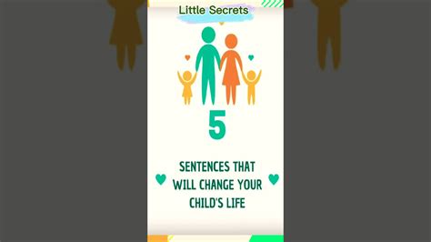 5 Sentences That Will Change Your Childs Life Little Secrets Youtube