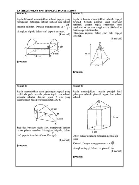 Check spelling or type a new query. Soalan Isipadu Pepejal Spm - Contoh 84