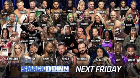 Smackdown Card For October 22 2021 New Rosters Go Into Effect