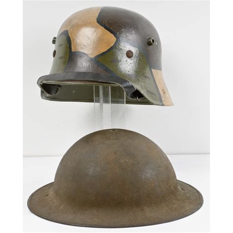 German 20th Century Wwi Doughboy Helmet And Model 1916 German Helmet