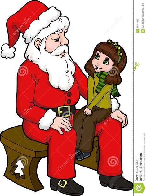 Sharing With Santa Stock Vector Image Of Happy Bench