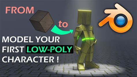 Model Your First Low Poly Character In Blender Youtube