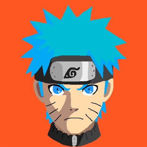 Pixilart Blue Hair Naruto By Landognf