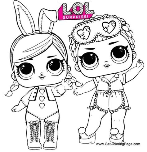 Dolls Coloring Two Sweet Lol Dolls Coloring Pages Lol Surprise