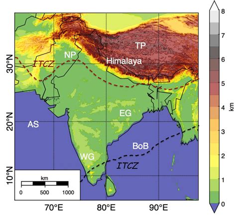 Figure Regional Overview Of The Indian Subcontinent Major Download Scientific Diagram