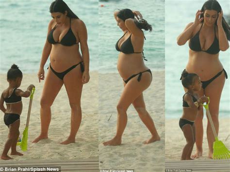 Kim Kardashian Bikini Pregnant Kim Kardashian North West Kim
