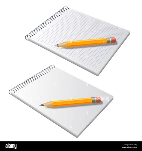 Notepad With Pencil Stock Photo Alamy