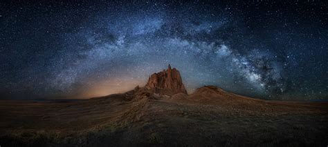 2400x1080 Rock Landscape At Milky Way Night 2400x1080 Resolution