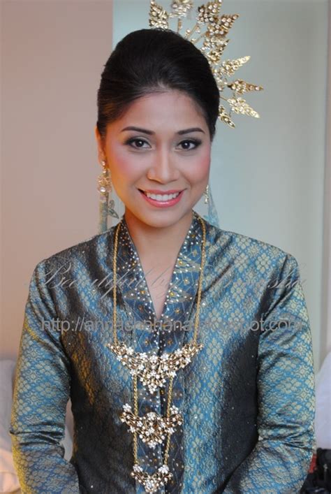Songket Malay Bride In Traditional Kebaya Songket Costume