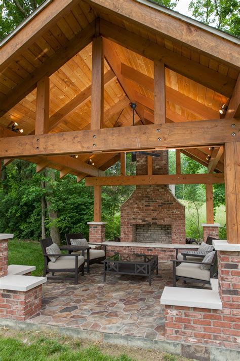 Outdoor Pavilion With Fireplace 1500 Trend Home Design