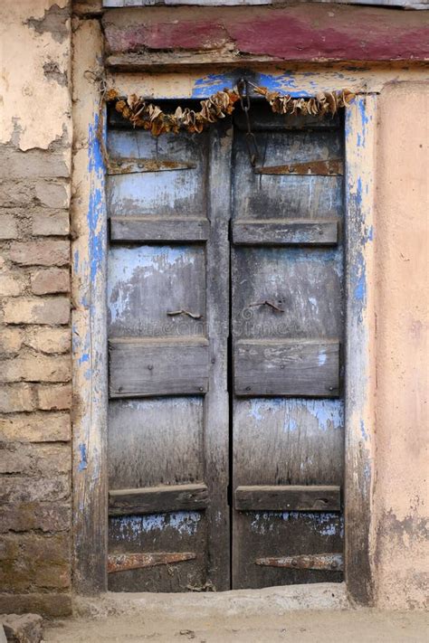 Ancient Indian Door Old Vintage Indian Door Wooden Carved Door Stock