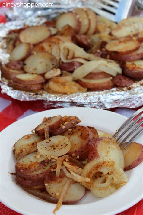 Butter the outside of the potato really well, and season to taste. Potatoes on the Grill Campfire Potatoes Recipe - CincyShopper