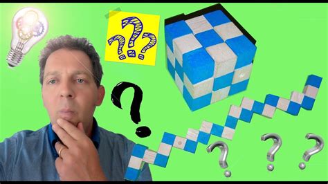 Solve the white face of the rubik's cube. Snake cube solution, diy, puzzle, romipcapo, cubo serpente ...