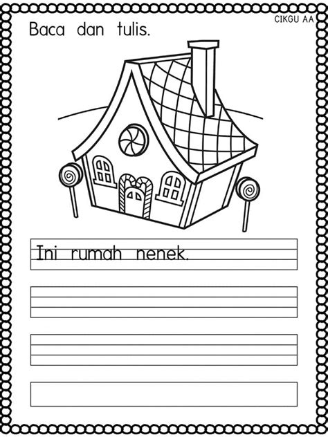 Latihan bahasa melayu tahun 3 : Lembaran Kerja Prasekolah Bahasa Melayu Menulis Ayat Mudah ...