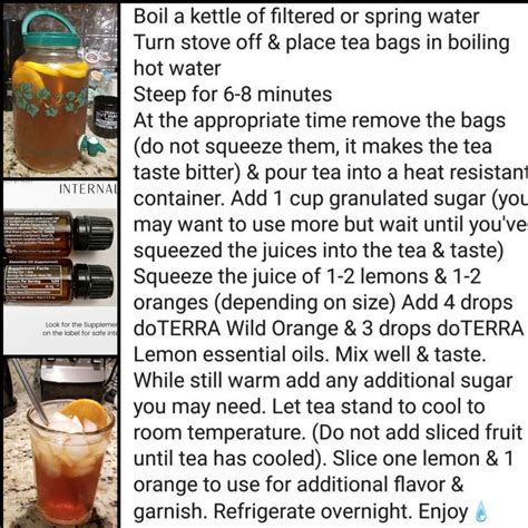 The Instructions For How To Make An Iced Tea