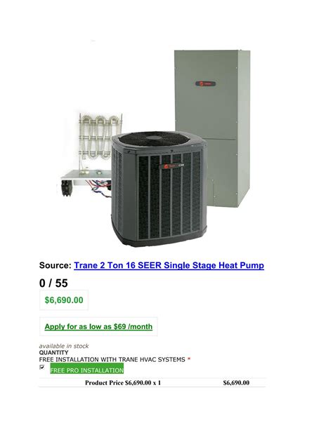 Trane 2 Ton 16 Seer Single Stage Heat Pump System By Jovenruthford Issuu