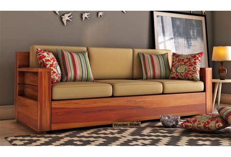 Maybe you would like to learn more about one of these? Buy Marriott 3 Seater Wooden Sofa (Honey Finish) Online in ...