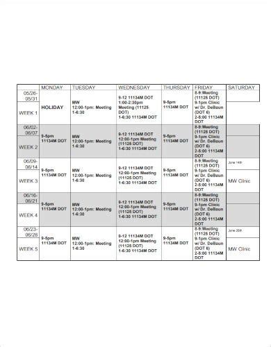 8 Monthly Lesson Plan Templates Pdf