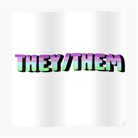 Toric Pride Flag Theythem Pronoun Poster By Europaprints Redbubble