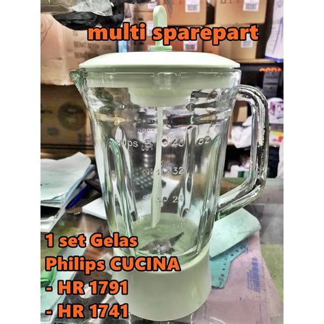 Green leaf florence serving set: 1 set gelas philips HR 1791 HR 1741 CUCINA KACA | Shopee ...