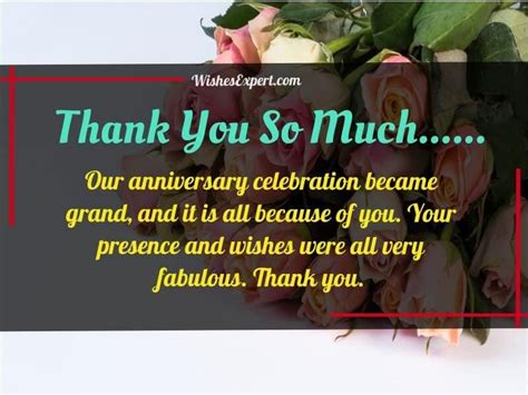 25 Best Thank You Messages For Anniversary Wishes