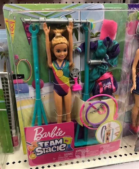 2018 2019 barbie team stacie gymnastics doll gbk59 toy sisters
