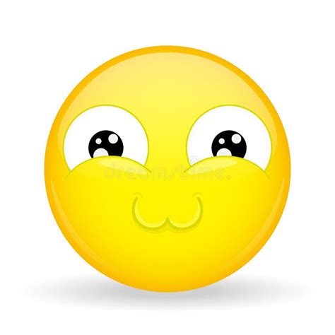 Very Cute Emoji Melt Emotion Sweet Emoticon Cartoon Style Vector