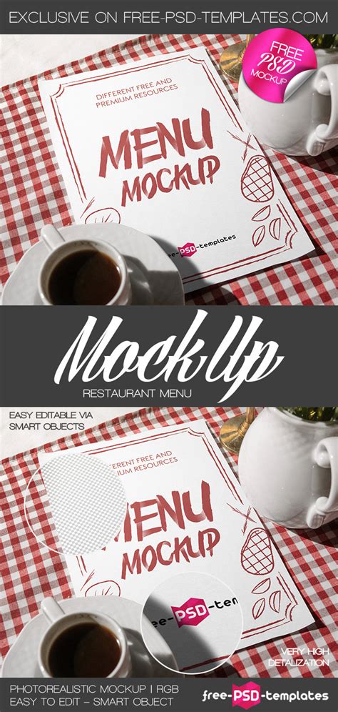 Download FREE RESTAURANT MENU MOCK-UP IN PSD on Behance