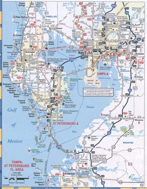 Tampa Fl Road Map Free Map Highway Tampa City And Surrounding Area
