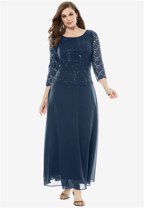 lace popover dress plus size formal and special occasion dresses roaman s
