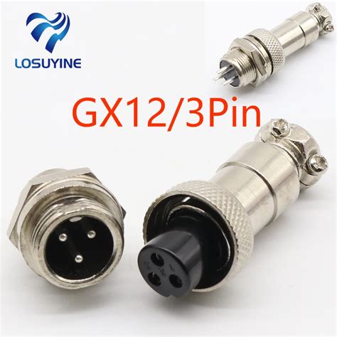 Pcs Gx Pin Male Female Mm Wire Panel Connector Aviation Plug