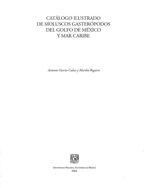 Los estados mexicanos que tienen costa en este golfo son: (PDF) Catálogo ilustrado de moluscos gasterópodos del ...