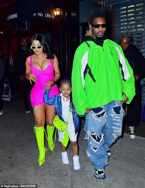 Monday May Pm Cardi B Husband Offset And Daughter Kulture Coordinate In Neon