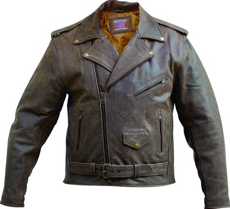 Mens Rustic Brown Leather Motorcycle Jacket