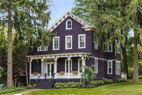 Purple Victorian Home Purple Exterior Paint Colors