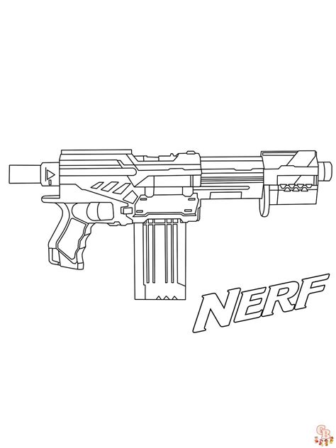 Nerf Gun Coloring Pages قابلة للطباعة مجانا وسهلة التلوين