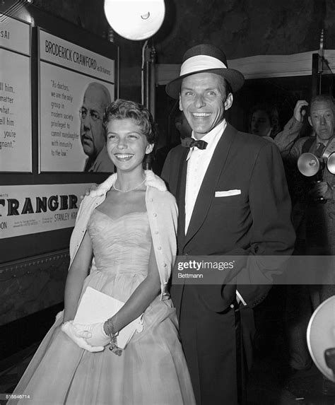 Singer Frank Sinatra And His Teenage Daughter Nancy Arrive At The