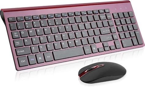 Wireless Keyboard And Mouse Red