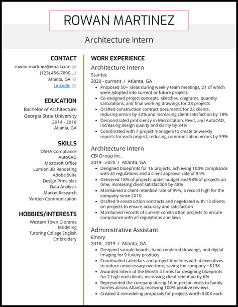 7 Architecture Resume Examples That Worked In 2024
