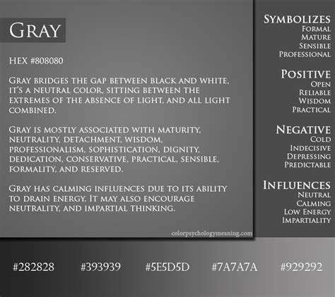 Meaning Of Color Gray Symbolism Psychology And Personality