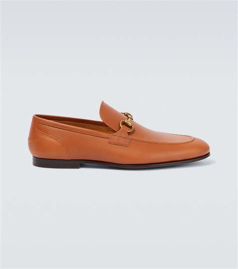 Gucci Jordaan Horsebit Leather Loafers In Brown For Men Lyst