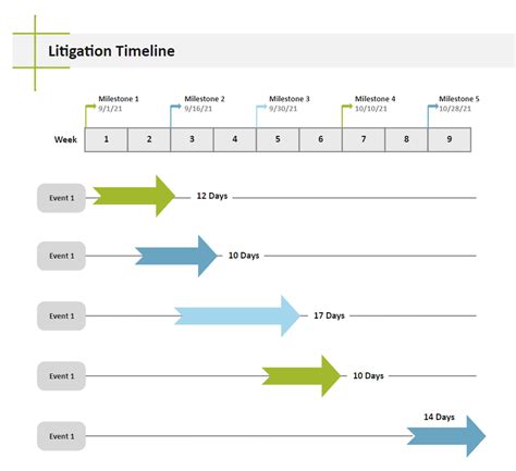Project Litigation Timeline Edrawmax Templates