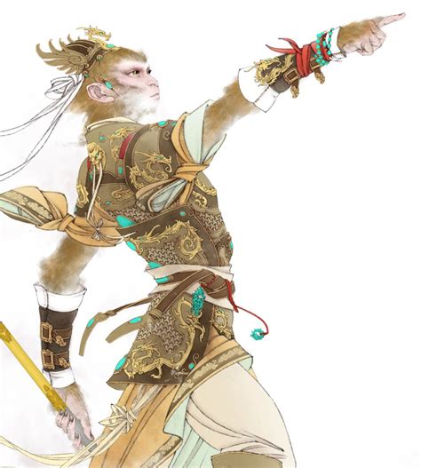 Chinese brush painting. ........Monkey King - Sun Wukong ...