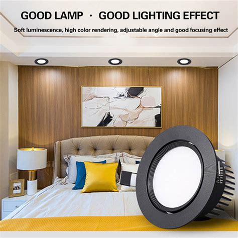 5w Led Downlight Recessed Pin Lights Panel Ceiling Light 3 Color Temperature 1 Year Warranty