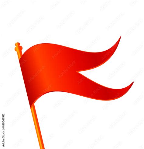 Bragva Orange Flag Vector Icon Hinduism Flag Icon Keshariya Flag
