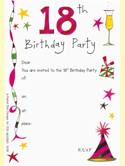 Free Printable Invitations For 18th Birthday Party
