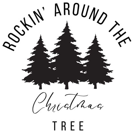 rockin around the christmas tree svg png etsy uk